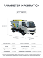Camion compacteur électrique LH4500 pour la collecte des déchets sanitaires et le transport des déchets résidentiels et municipaux