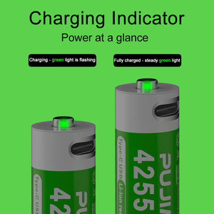 PUJIMAX 6 stuks 1,5V AA 4255mWh oplaadbare lithiumbatterij USB Type-C oplaadbare Li-ion batterij voor afstandsbediening elektrisch speelgoed - Product Image 4