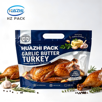 Vente en gros de sacs d'emballage en plastique de qualité alimentaire pour Thanksgiving Days Poulet rôti avec trou d'aération Pochette et poignée à fermeture éclair