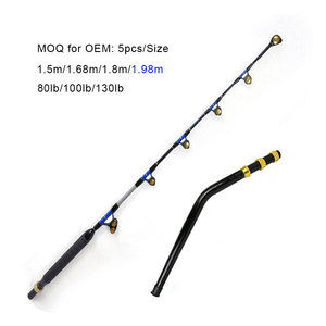 Canna da traina per la <span class=keywords><strong>pesca</strong></span> al tonno in mare profondo, per la <span class=keywords><strong>pesca</strong></span> di grossa selvaggina, 80lb 100lb 130lb, con punta girevole e impugnatura curva - Product Image 5