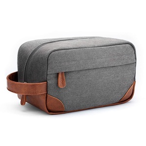 Borsa da toilette da uomo Kit da <span class=keywords><strong>viaggio</strong></span> con manico impermeabile in tela di rasatura Organizer per viaggi di lavoro - Product Image 5