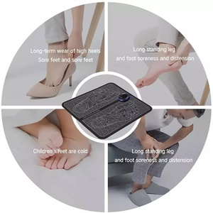 Masseur de pieds chauffant portable, rechargeable par USB, sans fil, vibrant, chauffant, TENS EMS - Product Image 3