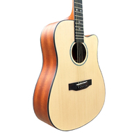 Aiersi Hot Selling Wholesale Price 41 Inch String Instrument Cutaway Spruce Mahogany Body Dreadnought OMBody Acoustic Guitar