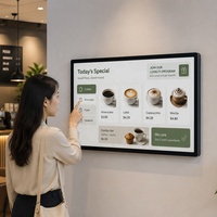Pantalla Digital Táctil Inteligente con IA de 23.8 Pulgadas para Montaje en Pared, con Batería Opcional, Inalámbrica, para Publicidad Comercial
