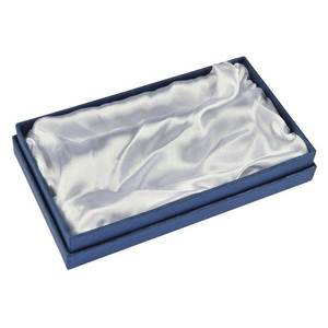Blue Jewelry <b>Box</b> With White Satin Lining <b>Empty</b> Storage Case For Rings Necklaces Bracelets - Product Image 1