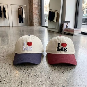Gorra <span class=keywords><strong>de</strong></span> Béisbol Personalizada OEM ODM con Logotipo, Algodón, Bordado en Contraste, Corazón 'I Love Me', Fabricante <span class=keywords><strong>de</strong></span> Moda Urbana, MOQ Bajo, Envío Rápido - Product Image 1
