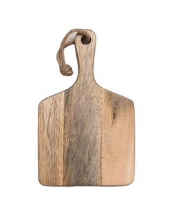 Tabla de Cortar de Madera Rectangular con Asa, Acabado Natural - Product Image 1