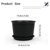 Pot de fleurs en PP épaissi avec trou de drainage, design minimaliste, durable, capacité de 1,2 L pour le jardinage, les plantes succulentes à la maison
