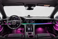 Kit d'éclairage LED intérieur pour Porsche Taycan 2019-2024, éclairage ambiant Symphony, garnitures de panneaux de porte colorées, amélioration de l'éclairage intérieur de la voiture