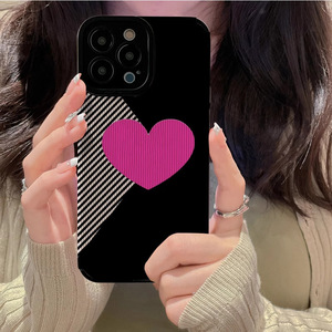 Noir Blanc Rayé Amour Impression Souple En Cuir TPU Housse de Téléphone Portable Pour Samsung Galaxy S22 S23 Note 10 20 A54 A73 A14 <span class=keywords><strong>A51</strong></span> - Product Image 4
