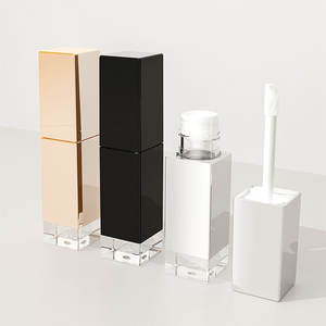 Tubes de brillant à lèvres en plastique carrés personnalisables de 6ml Récipients de rouge à lèvres liquide de couleur personnalisée avec bouchon à vis pour cosmétiques - Product Image 3