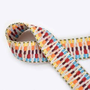 Custom 100% Polyester Jacquard Ethnic <b>Ribbon</b> Trim Custom Logo Eco-Friendly for Guitar Shoulder Strap Home Textile Accessories - Product Image 5