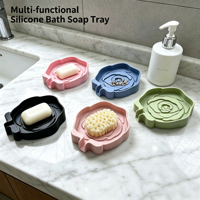 Support multifonctionnel pour savon sec non collant, éponge et flacon de lotion, avec drainage rapide pour salle de bain et cuisine.