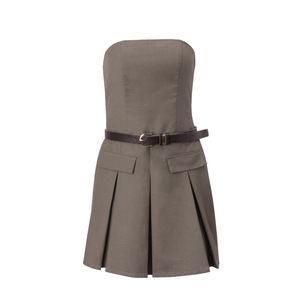 Nuevo Vestido de Tubo para Mujer Estilo Preppy Vaquero Y2K Corto Sexy Plisado en Línea <span class=keywords><strong>A</strong></span> Minivestido Estética Indie Old Money para Chicas 3045 - Product Image 6