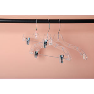 Lot de 100 cintres durables en plastique transparent PS Crystal pour bretelles, robes et hauts pour garde-robe - Product Image 5