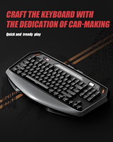 Teclado Mecánico Zornher Max870 Negro, Retroiluminación RGB, Teclas PBT, Diseño Ergonómico Inalámbrico de Tres Modos para Oficina y Contabilidad