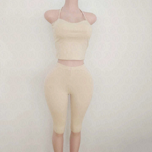 Nuovi Arrivi 2026: Set Donna Y2K con <span class=keywords><strong>Bolero</strong></span> in Cotone Modal, Top Corto a Fascia e Pantaloncini Pieghevoli - Product Image 6