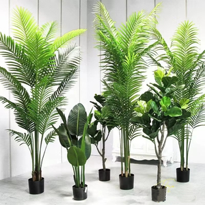 Piante Artificiali, Albero Bonsai per Arredamento Casa, Piante in Vaso di Plastica, Paesaggistica da Giardino, Piante Moderne da Interno, Palma - Product Image 1