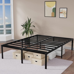 WEKIS Moderno apartamento industrial Metal plataforma <span class=keywords><strong>Tubular</strong></span> acero <span class=keywords><strong>cama</strong></span> marco Queen hierro completo <span class=keywords><strong>doble</strong></span> tamaño Queen para Hotel - Product Image 4