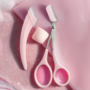 Bán buôn lông mày tông đơ kéo lông mày với lược lông mày dao cạo công cụ an toàn - Product Image 3