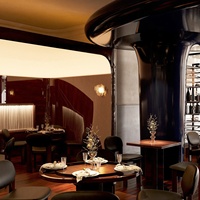 Mobilier de restaurant de luxe brutaliste, ensembles de présentation commerciaux personnalisés, éclairage LED, écologique, durable, étanche pour restaurant