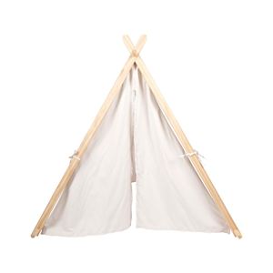 Tente de jeu intérieure en bois avec fenêtre en tissu à ouverture enroulable, pour enfants de 2 ans et plus - Product Image 4