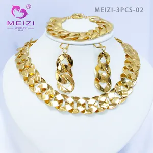 MEIZI 18K Gold Plated Original Fashion Jewelry Set Earrings for Wedding Gifts