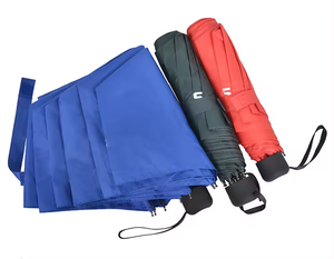 Parapluies pliants promotionnels à bas prix, ouverture manuelle, 3 sections, compact, tissu 100% polyester coupe-vent, parapluie pliant OEM - Product Image 3