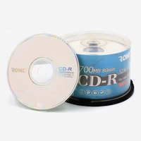 CD-RW vierges Ronc 56x 80 minutes 700 Mo en stock, matériau PC monocouche 120 mm, prix usine, logo OEM