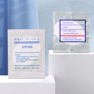Pansement oculaire ovale adhésif stérile non tissé absorbant pour enfants et adultes, certifié CE, fournitures médicales jetables - Product Image 1