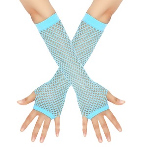 Gants de danse en filet épais de style sexy Matériau en nylon Mitaines longues et extensibles pour les fêtes Accessoire de mode à la mode - Product Image 1