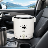 Cuisinière à riz portable électrique 110V/220V 1.0L, avec minuterie numérique et fonction maintien au chaud, pour voiture, camion et camping