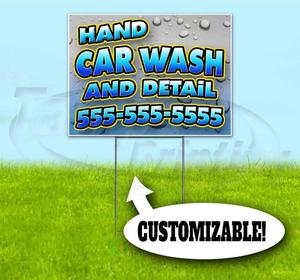 <b>Custom</b> Print Waterproof UV Resistant Yard Signs for Outdoor Lawn Car Wash Auto Detailing Business Advertising - Product Image 1