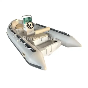 Bateau pneumatique semi-rigide en fibre de verre RIB360 en promotion, coque en PVC Hypalon équipée d'un auvent Bimini pour les loisirs côtiers - Product Image 6