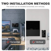 Module combiné de haute qualité type 86, norme européenne, pour interrupteur mural et prise, avec panneau en verre