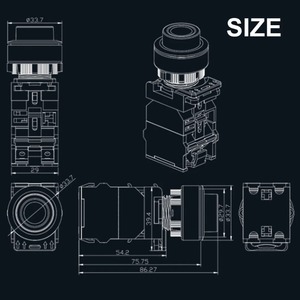 30 mét Led illuminate nhô ra đẩy nút Thiết bị chuyển mạch IP65 nhựa không thấm nước <span class=keywords><strong>Power</strong></span> On Off chuyển đổi nút với ánh sáng - Product Image 3