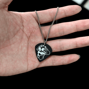 Collar con Plectro <span class=keywords><strong>de</strong></span> Guitarra Personalizado, Colgante <span class=keywords><strong>de</strong></span> Acero <span class=keywords><strong>de</strong></span> Titanio, Accesorio <span class=keywords><strong>de</strong></span> Hip Hop y <span class=keywords><strong>Rock</strong></span>, Patrón Personalizado, Souvenir <span class=keywords><strong>de</strong></span> <span class=keywords><strong>Banda</strong></span> Musical al por Mayor - Product Image 3
