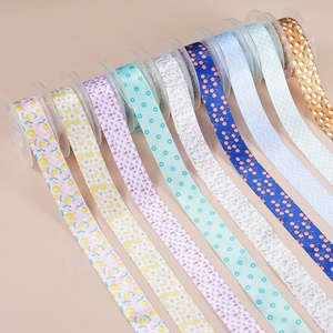 <strong>Custom</strong> Gift Wrapping Box <strong>Ribbon</strong> Heat Transfer <strong>Printed</strong> Satin <strong>Ribbon</strong> for Gift Packing - Product Image 1