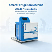 Système de fertigation à double capteur EC/pH avec réservoir de 180 L, machine de dosage intelligente avec écran tactile de 10 pouces et surveillance à distance 4G