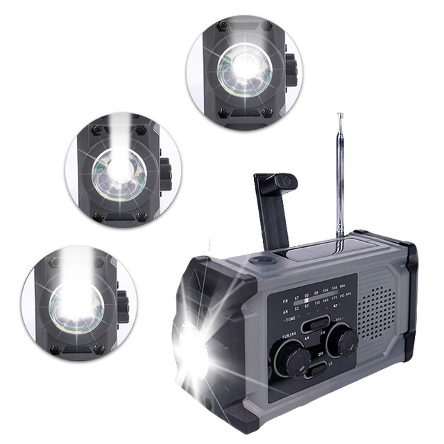 2026 Wholesale Portable Solar Hand-crank Charging Emergency Radio for Outdoors