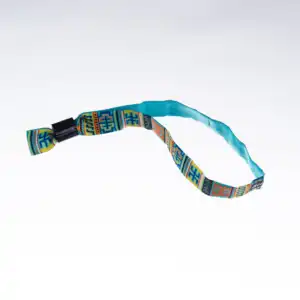 Pulseira de tecido personalizado para eventos, pulseira jacquard para festival em tecido de poliéster estampado por sublimação, tecido personalizado para eventos, 2024