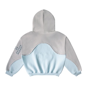 <b>Men</b> Autumn Vintage Embroidered Graphic Hoodie for <b>Grey</b> Patchwork Oversized Polyester/Cotton Pullover <b>Sweatshirt</b> - Product Image 4