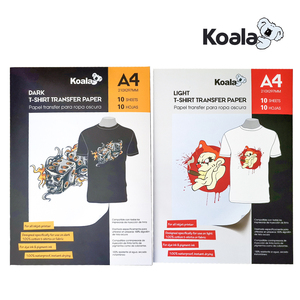 Papel de Transferencia Térmica para Impresión de Camisetas de Tela de Algodón con Tinta de Inyección de Tinta Oscura y Clara A3 A4 KOALA - Product Image 2