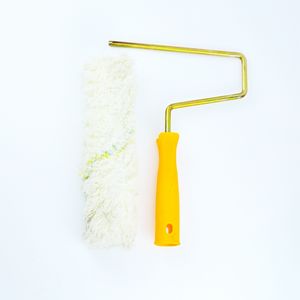 9 inch verfroller kleurrijke streep verfroller stof gele handgreep patroon verf wanddecoratie roller en kwast - Product Image 6