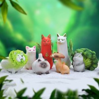 Figurines de créateurs Vegetable Fairy, Boîte mystère d'animaux hybrides chou-fleur-chien, Jouet anti-stress apaisant, Vente en gros OEM