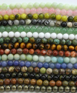 Perles de réseau rouges 4mm à 12mm, perles en vrac de pierres précieuses, en cristal naturel, perles rondes de guérison pour la fabrication de bijoux - Product Image 4