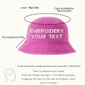 Custom Embroidered Bucket <b>Hat</b> Adjustable Cotton Outdoor <b>Sun</b> Protection Cap for <b>Men</b> Women Hand Drawn One Piece MOQ for Cycling - Product Image 2