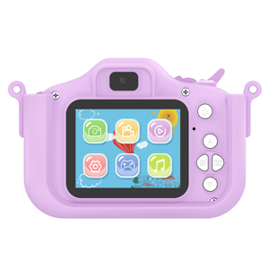 Fotocamera Digitale per Bambini Economica a Forma di Unicorno, HD con Doppia Lente, Schermo da 2.0 Pollici, X10S Rosa Blu Viola, Giocattolo per Ragazzi e Ragazze - Product Image 2