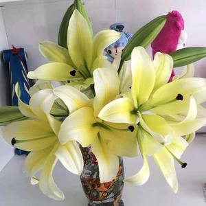 9 teste 3D stampato morbido in lattice giglio Bouquet in lattice vero tocco giglio fiore - Product Image 2