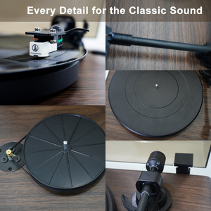 Tourne-disque HiFi Bluetooth rétro AT-3600L en métal de grande taille, tourne-disque <span class=keywords><strong>vinyle</strong></span> LP avec haut-parleurs intégrés, vente en gros personnalisée - Product Image 3